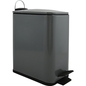 MSV Spirella Treteimer Erik, 5 l, Stahl, grau