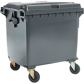 Müllcontainer MGB 1100 FD - Polyethylen - B 1370 x T 1078 x H 1330mm - 1100L - anthrazit