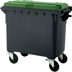 Müllcontainer MGB 660 FD, Kunststoff, 660 l, schwarzgrün