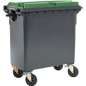 Müllcontainer MGB 770 FD - Polyethylen - B 1360 x T 780 x H 1350mm - 770L - schwarzgrün