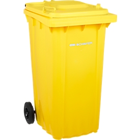 Mülltonne PRO 240 WAVE, 240 l, fahrbar, gelb 