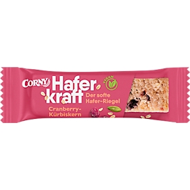 Mueslireep Corny Oat Power Cranberry-Pompoenzaad, doos van 12 repen, 65 g per stuk