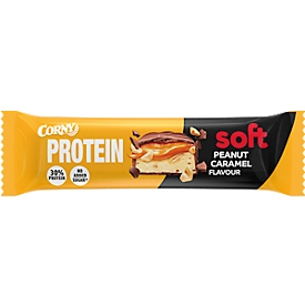 Mueslireep Corny Protein Zacht Pinda Karamel Smaak, doos van 12 repen 45g elk