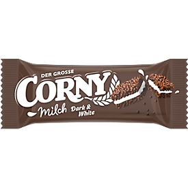 Müsliriegel Corny Milch Dark & White, Karton mit 24 Riegel je 40 g