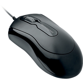 Muis Kensington Mouse-in-a-Box™ EQ, bedraad, voor links-/rechtshandigen, 2 knoppen en scrollwiel, 1000 dpi, PCR, zwart