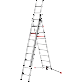 Multi-purpose ladder Hailo S100 ProfiLOT, EN 131, LOT system, stairs adjustable up to 540 mm, up to 150 kg, 2 x 9 + 1 x 8