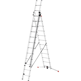 Multi-purpose ladder Hailo S100 ProfiLOT, EN 131, LOT system, up to 150 kg, 3 x 12
