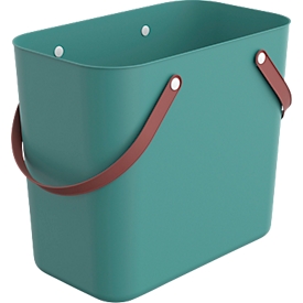 Multibag ALBULA "Classic", 25 Liter, bis 40 kg, Bügelgriffe, Recyclingkunststoff, L 400 x B 235 x H 340 mm, grün