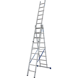 Multifunctionele ladder van aluminium 3 x 9 sporten