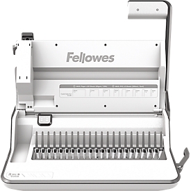 Multifunktions-Bindegerät Fellowes Lyra, binden/heften/lochen, bis DIN A4, B 423 x T 395 x H 153 mm, silber-weiß