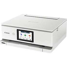 Multifunktionsdrucker Canon PIXMA TS8751, 3 in 1, USB/WLAN/Cloud/SDCard, Auto-Duplex/Mobildruck, bis A4, inkl. 6 Tintenpatronen, weiss