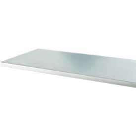 Multiplex werkblad, 40 mm dik, draadbussen, stalen afdekplaat, gelijmd beukenhout, B 1500 x D 700 mm