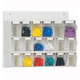 MultiStore, 18 opbergboxen, inhoud 4,7 l, B 600 x D 108 x H 410 mm, houten plaat & polystyreen