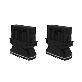 Munk ladderschoenen, set van 2, aluminium, antislip, hoge stabiliteit, duurzaam, vanaf 2019, 73 x 25 mm 