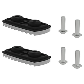 Munk nivello® voetplaat, betere grip, geschikt voor ladders bouwjaar 2019, 2 stuks, voor stijlhoogte 58/73 mm
