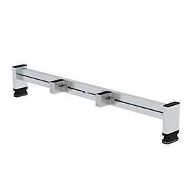 Munk retrofit traverse, nivello® ladderschoen, incl. bevestigingsmateriaal, B 0,93 m, stijlhoogte 58 mm