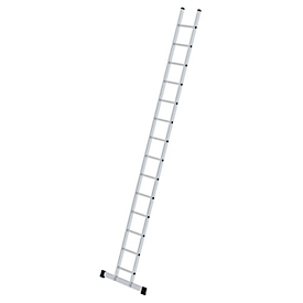 Munk Sprossen-Anlegeleiter, Aluminium, B 350 mm, Sprossenabstand 280 mm, belastbar bis 150 kg, 14 Sprossen