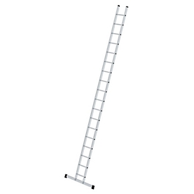 Munk Sprossen-Anlegeleiter, Aluminium, B 350 mm, Sprossenabstand 280 mm, belastbar bis 150 kg, 18 Sprossen