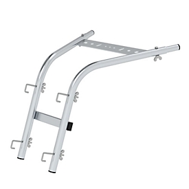 Munk Wandabstandshalter, für Sprossenleitern, mit Werkzeugablage, 30-mm-Schritt verstellbar, silber