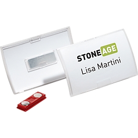 Naambadges met magneet, 40 x 75 mm, 10 stuks