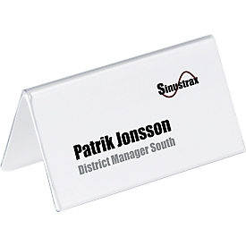 Naambadges voor tafels, 55 x 100 mm, 25 stuks