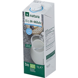 natura Lait UHT bio, teneur en matière grasse 1,5 %, homogénéisé, ultra-élevé, 12 x 1 l