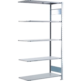 Nave complementaria H 2000 x W 1000 x D 300 mm, galvanizada, con 5 estantes