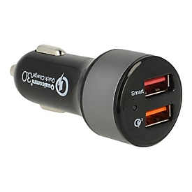 Navilock Auto-Netzteil - 3 A - QC 3.0 - 2 Ausgabeanschlussstellen (USB)