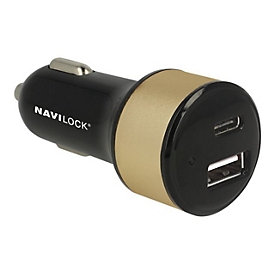 Navilock Car charger - Auto-Netzteil - 3 A (USB, USB-C)