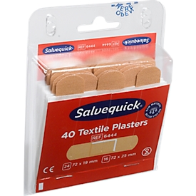 Navulling inzet Salvequick® 6444, voor pleisterdispenser &amp; pleisterdoos, 40 pleisterstrips, elastisch
