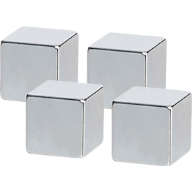 Neodym Magnet 32393, ca. 3 kg Haftkraft, ideal für Glasboards, B 10 x T 10 x H 10 mm