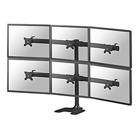 Neomounts FPMA-D700DD6 - Aufstellung - für 6 LCD-Displays - Schwarz - Bildschirmgröße: 25.4-68.6 cm (10"-27")