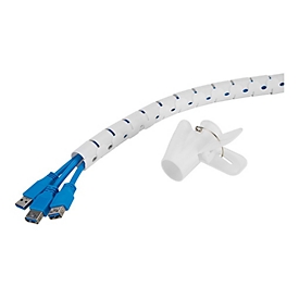 Neomounts - Kabelmanagement-Tülle - für 1 - 5 Kabel, universell - weiß - 2 m