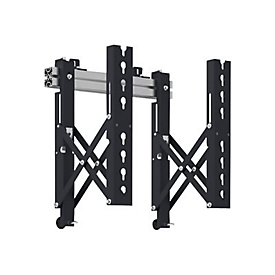 Neovo VWM-02 - Montagekomponente (2 Montagearme) - für Videoleinwand - Stahl - Schwarz - Bildschirmgröße: 107-165 cm (42"-65")