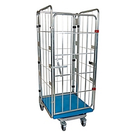 Nestbare rolcontainer, 4-zijdig, zonder tussenplaat