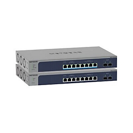 Netgear 8-Port Multi-Gigabit/10G Ethernet Ultra60 PoE++ Smart Switch with 2 SFP+ Ports (MS510TXUP) - Géré - L2+ - 10G Ethernet (100/1000/10000) - Connexion Ethernet - supportant l'alimentation via ce port (PoE) - Grille de montage