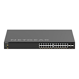 NETGEAR AV Line M4350-24X4V - Switch - L3 - managed - 24 x 100/1000/2.5G/5G/10GBase-T (PoE+) + 4 x 1/10/25 Gigabit SFP28 - Luftstrom von vorne nach hinten