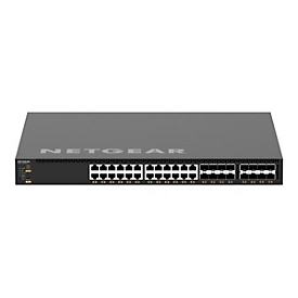 NETGEAR AV Line M4350-24X8F8V - Switch - L3 - managed - 24 x 100/1000/2.5G/5G/10GBase-T (PoE++) + 8 x 10Gb Ethernet SFP+ + 8 x 25 Gigabit SFP28 - Luftstrom von vorne nach hinten
