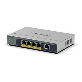 NETGEAR Easy Smart GS105EP - Switch - L3 - Smart - 1 x 10/100/1000 + 4 x 10/100/1000 (PoE+) - Desktop, wandmontierbar