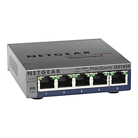 Netgear GS105E-200PES - Géré - L2/L3 - Gigabit Ethernet (10/100/1000) - Full duplex