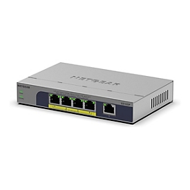 NETGEAR GS105P - Switch - unmanaged - 1 x 10/100/1000 + 4 x 10/100/1000 (PoE+) - Desktop, wandmontierbar - PoE+ (63 W)