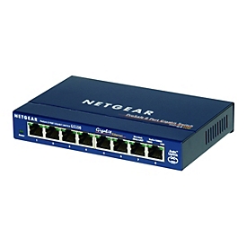 Netgear GS108 - Switch - 8 x 10/100/1000 - Desktop