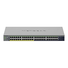 NETGEAR GS748PP - Switch - unmanaged - 24 x 10/100/1000 + 24 x 10/100/1000 (PoE+) - Desktop, wandmontierbar - PoE+ (380 W)