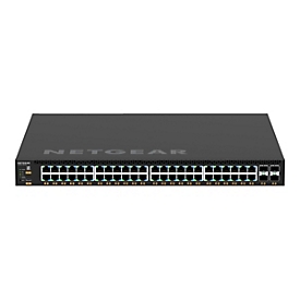 NETGEAR M4350-48G4XF - Switch - L3 - managed - 48 x 10/100/1000 (PoE+) + 4 x 10 Gigabit SFP+ - Luftstrom von vorne nach hinten