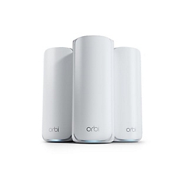 NETGEAR Orbi 770 Series RBE773 - WLAN-System - (Router, 2 Extender) - bis zu 627 m² - Netz 1GbE, Wi-Fi 7 Multi-Band