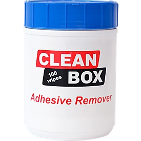 Nettoyant circuit imprimé Adhesive Remover CLEAN BOX, Distributeur de 100 lingettes, utilisation industrielle