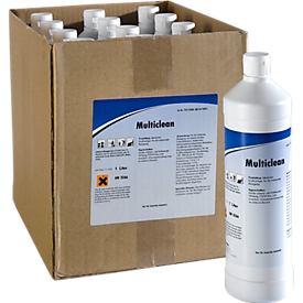 Nettoyant multi usage industriel Multiclean PUDOL, puissant,  12 flacons de 1 litre