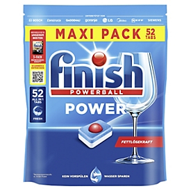 Nettoyant pour lave-vaisselle finish Power Fresh, maxipack de 52 tablettes Powerball
