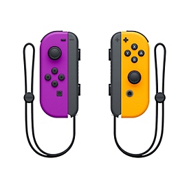 Nintendo Joy-Con (L)/(R) - Game Pad - kabellos - Neon Orange, Neon-Purpur (Packung mit 2)