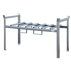 Niveau de stockage pour rack à fûts CEMO type 800, en acier galvanisé, pour 3 fûts de 60 l, L 1410 x P 660 x H 840 mm